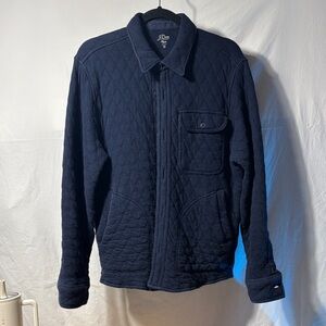 J. Crew Men's Quilted Shirt Jacket - Navy